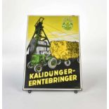 Emailleschild "Kalidünger Erntebringer", 38x58 cm, abgekantet, Boos & Hahn Ortenberg, Z 1-Enamel