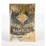 Blechschild "Neptunus Hamburg Feuerversicherung", 25x37 cm, LM, RS, Z 4Tin Plate Sign "Neptunus