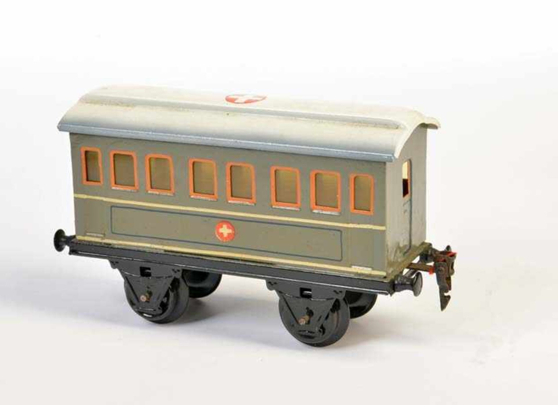 Märklin, Sanitätswagen, Germany VK, Spur 1, fachmännisch restauriertMärklin, Medical Wagon,