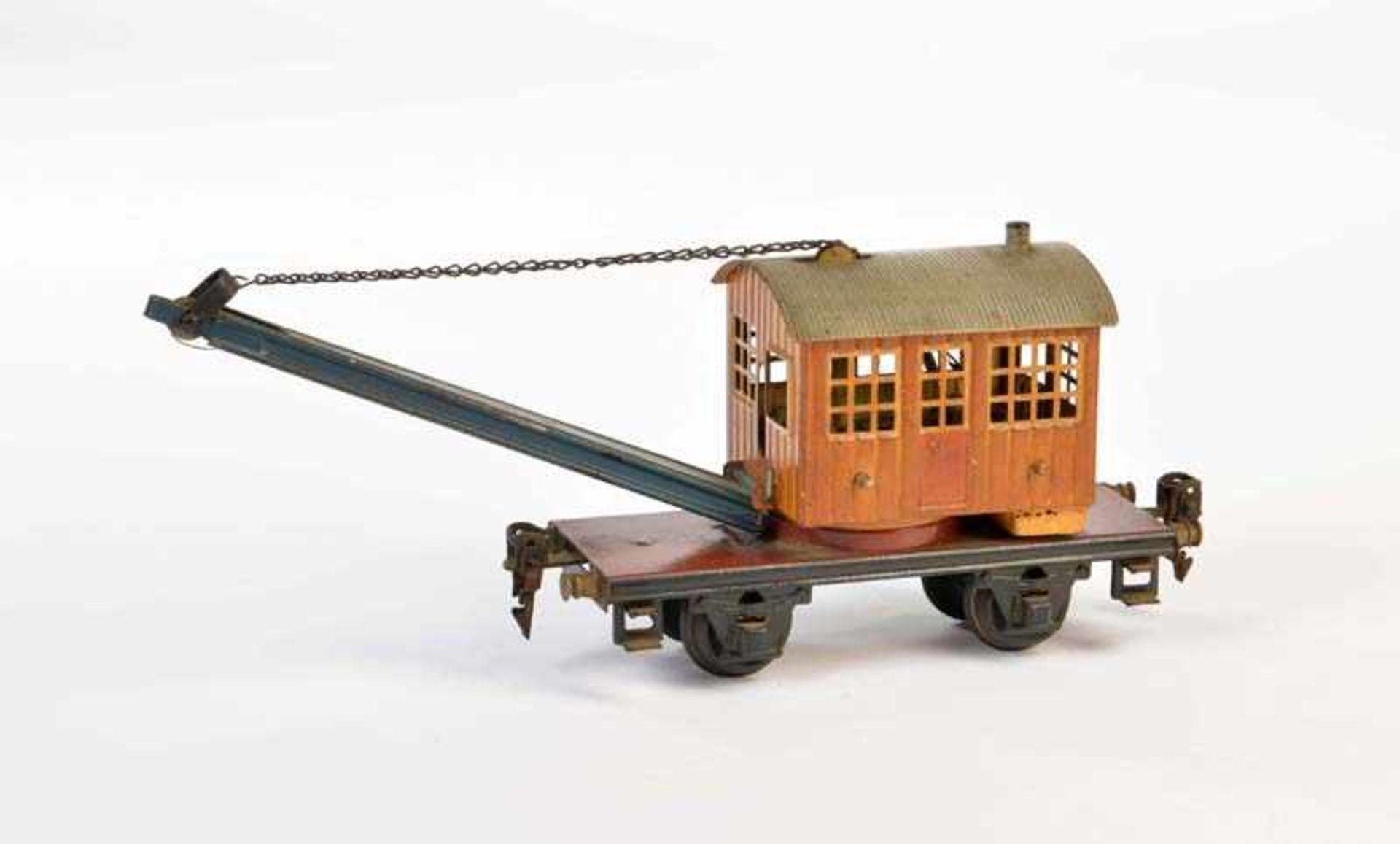 Märklin, Kranwagen 1768, Germany VK, Spur 0, 1 Kette + Haken fehlenMärklin, Crane Wagon 1768,