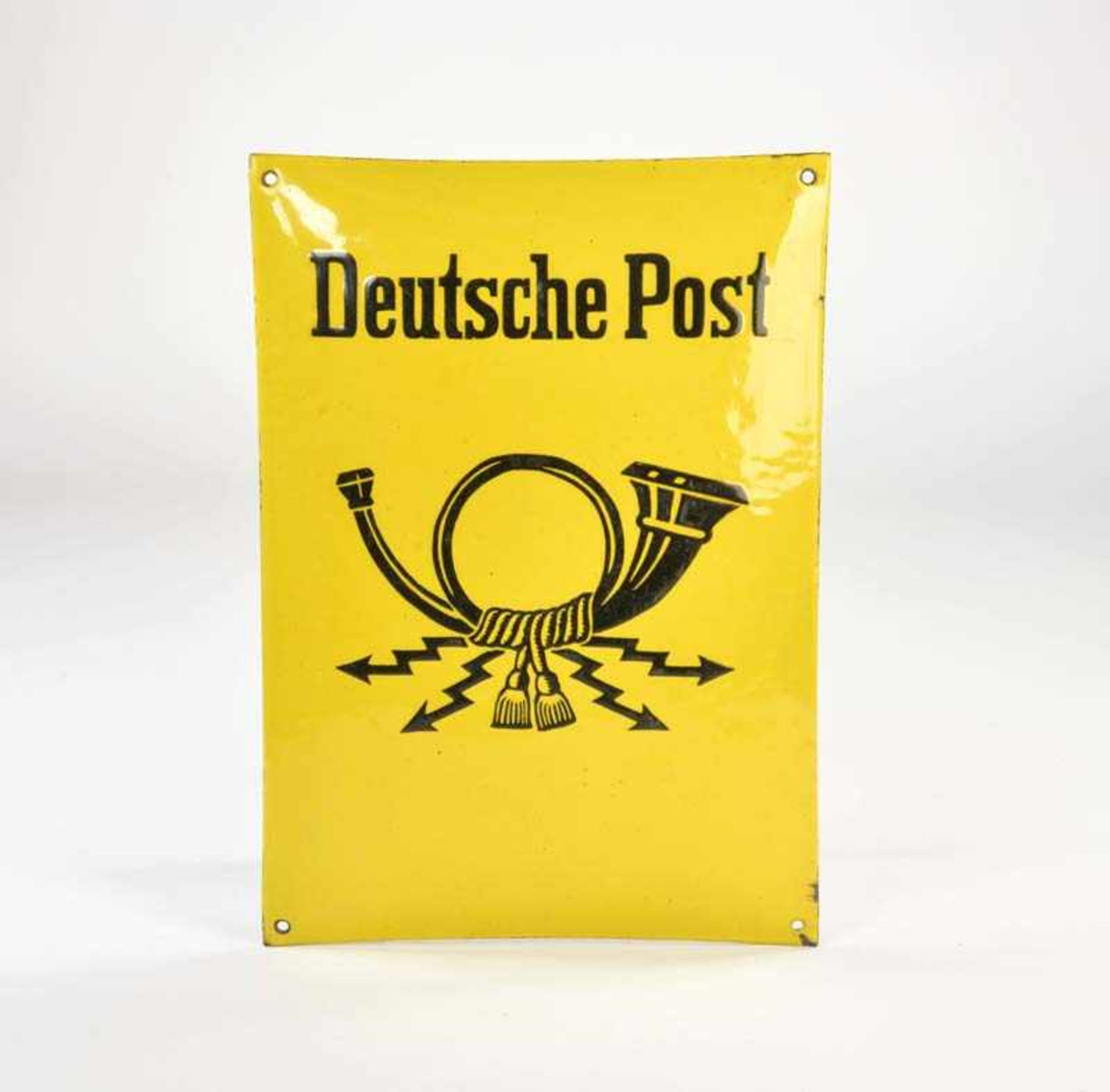 Emailleschild "Deutsche Post", 29,5x42 cm, 1910, gewölbt, Z 1-2Enamel Sign "Deutsche Post", 1910,