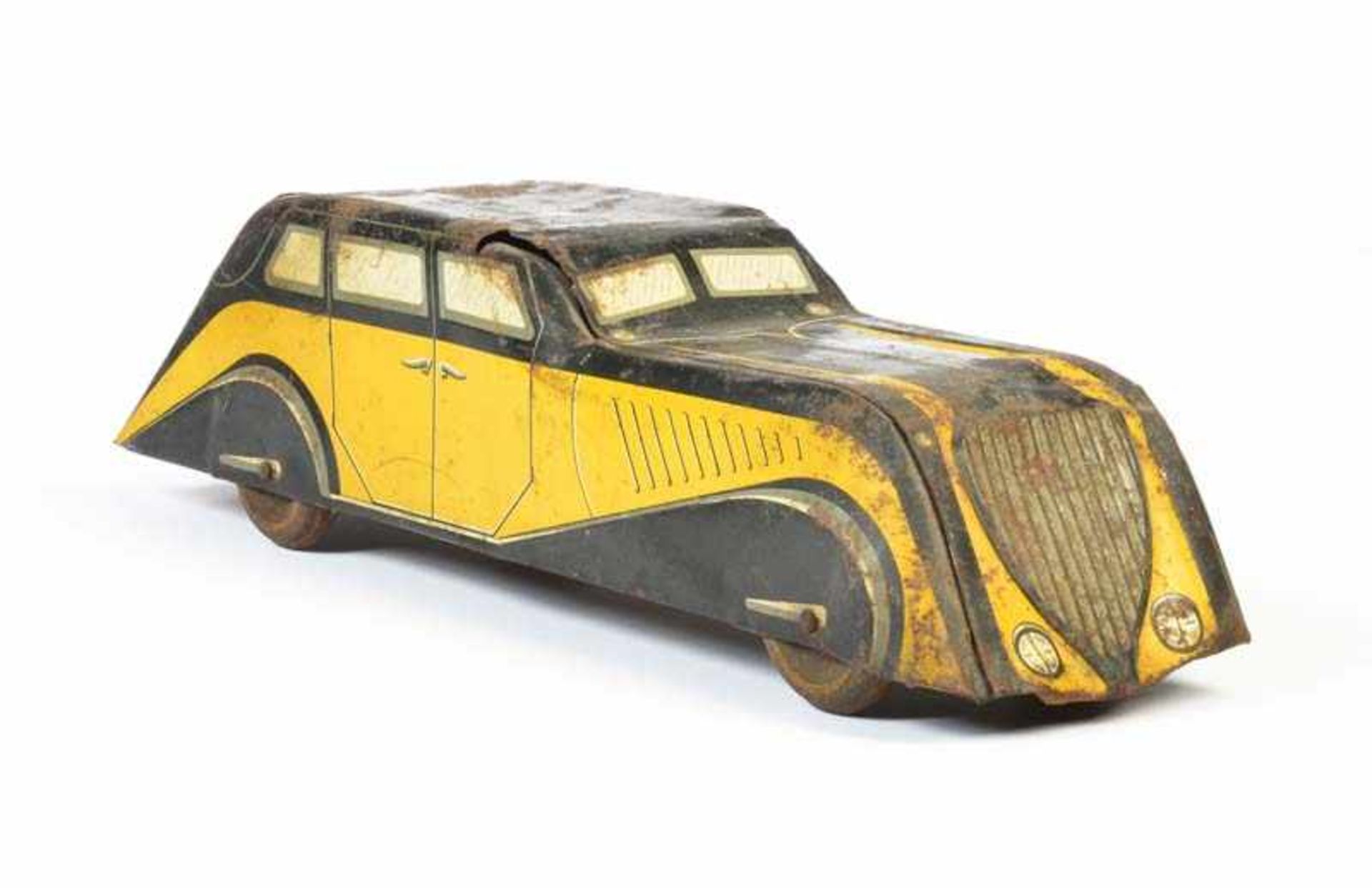 Auto als Keksdose, 30er Jahre, France, 46 cm, LM, RSCar as Biscuit Box, 30s, France, paint + rust