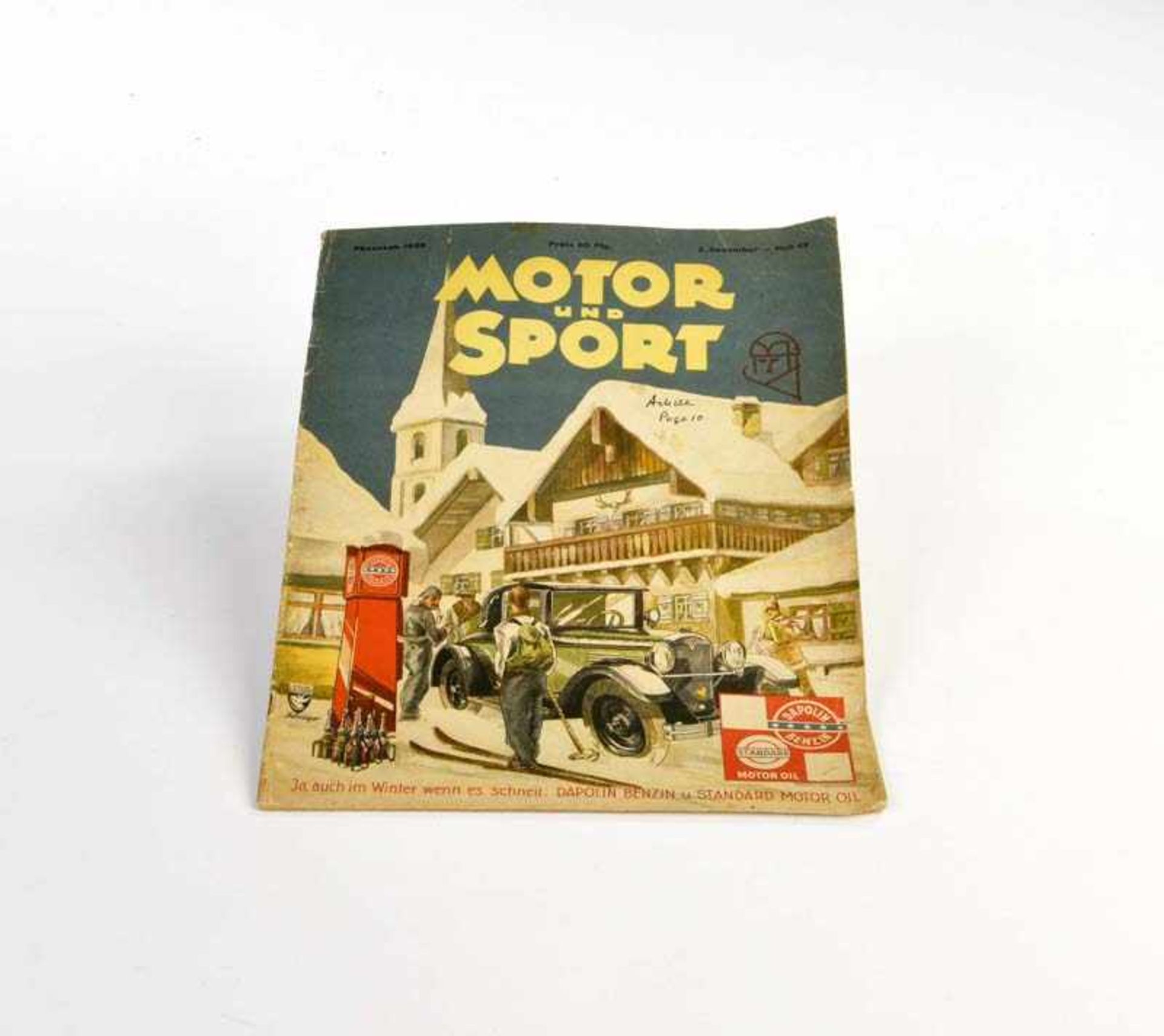 Zeitschrift "Motor und Sport", Pössneck 1928, 64 Seiten, min. Altersspuren, Z 2Magazine "Motor und