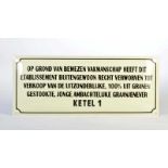 Emailleschild "Ketel 1", niederländisches Schriftbild, gewölbt, Z 1Enamel Sign "Ketel 1", dutch,