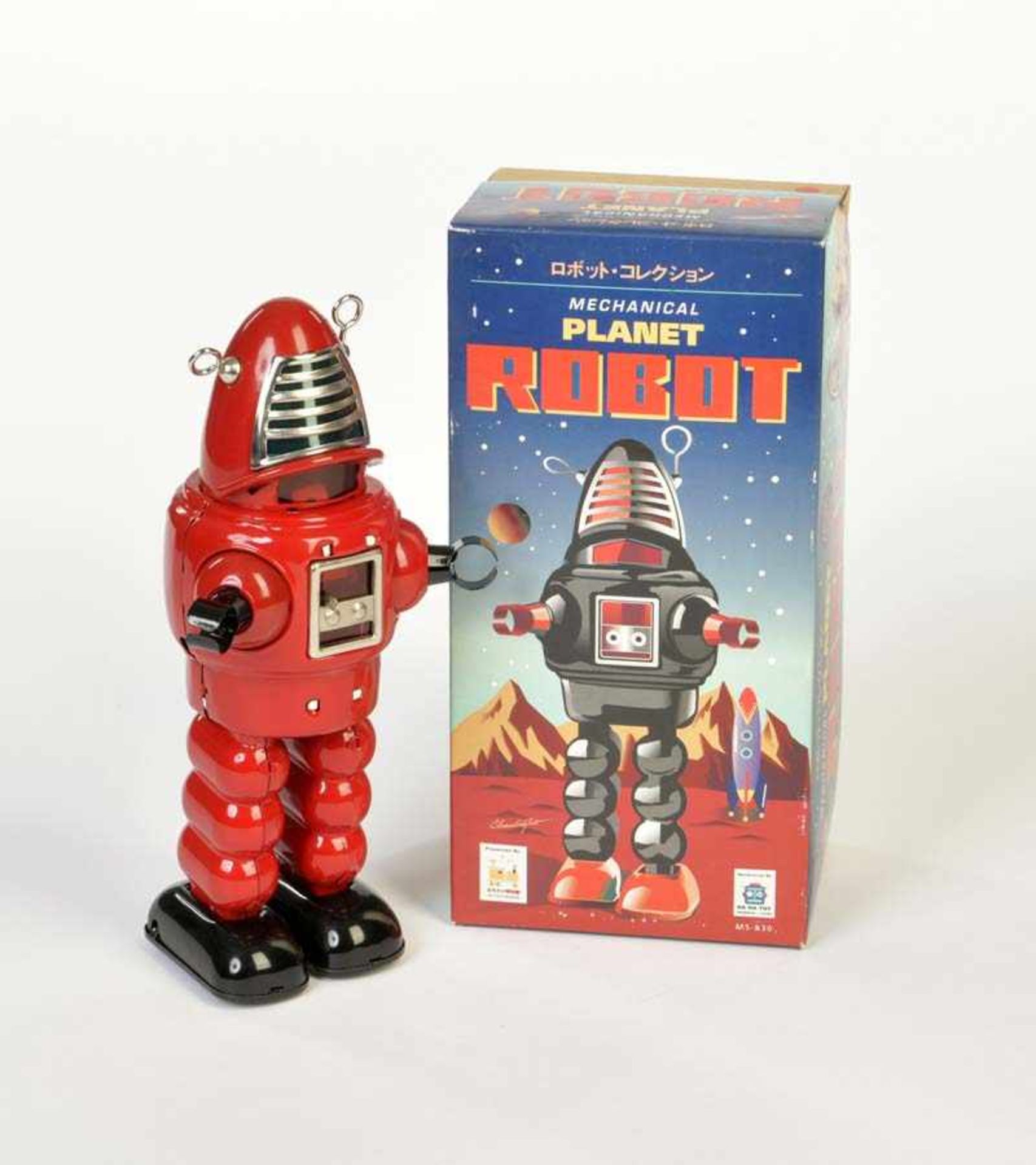Planet Robot Replica, China, tin, cw ok, box C 1, C 1Planet Robot Replika, China, 22 cm, Blech, UW