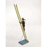 Marx, Fireman on Ladder, England, tin, cw ok, paint d., C 2-Marx, Feuerwehrmann auf Leiter, England,