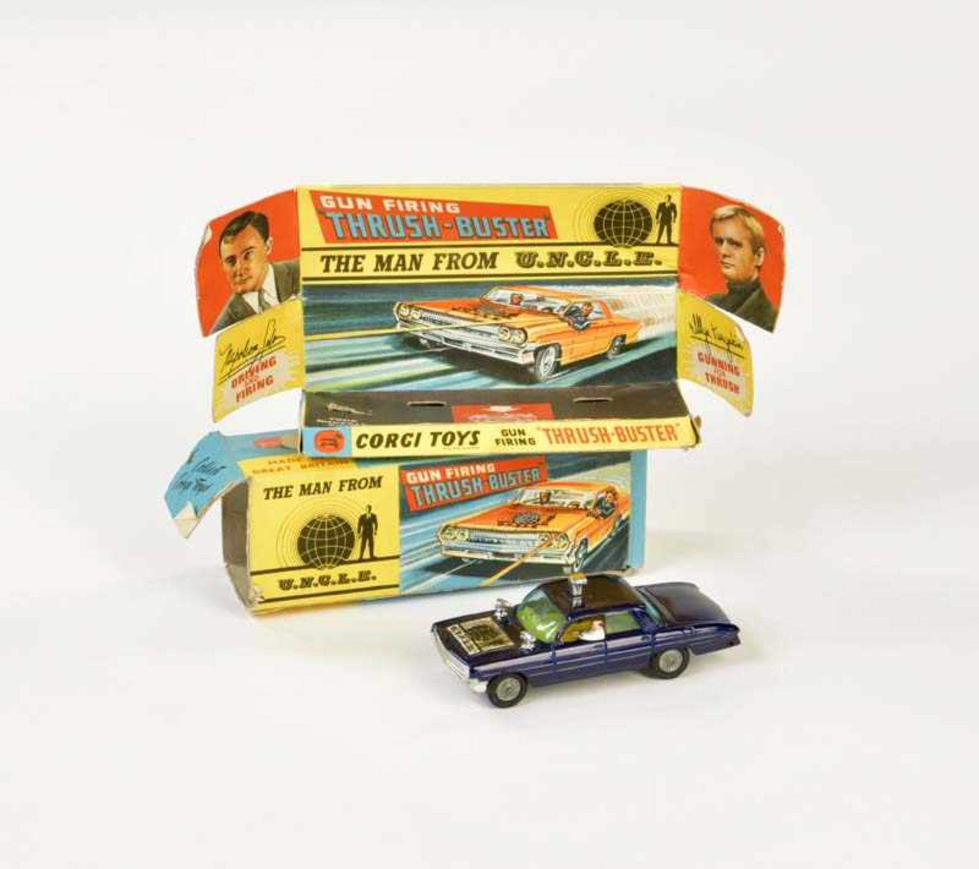 Corgi Toys, The Man from Uncle Trush Buster, England, diecast, box C 2-3, without ring, flap of