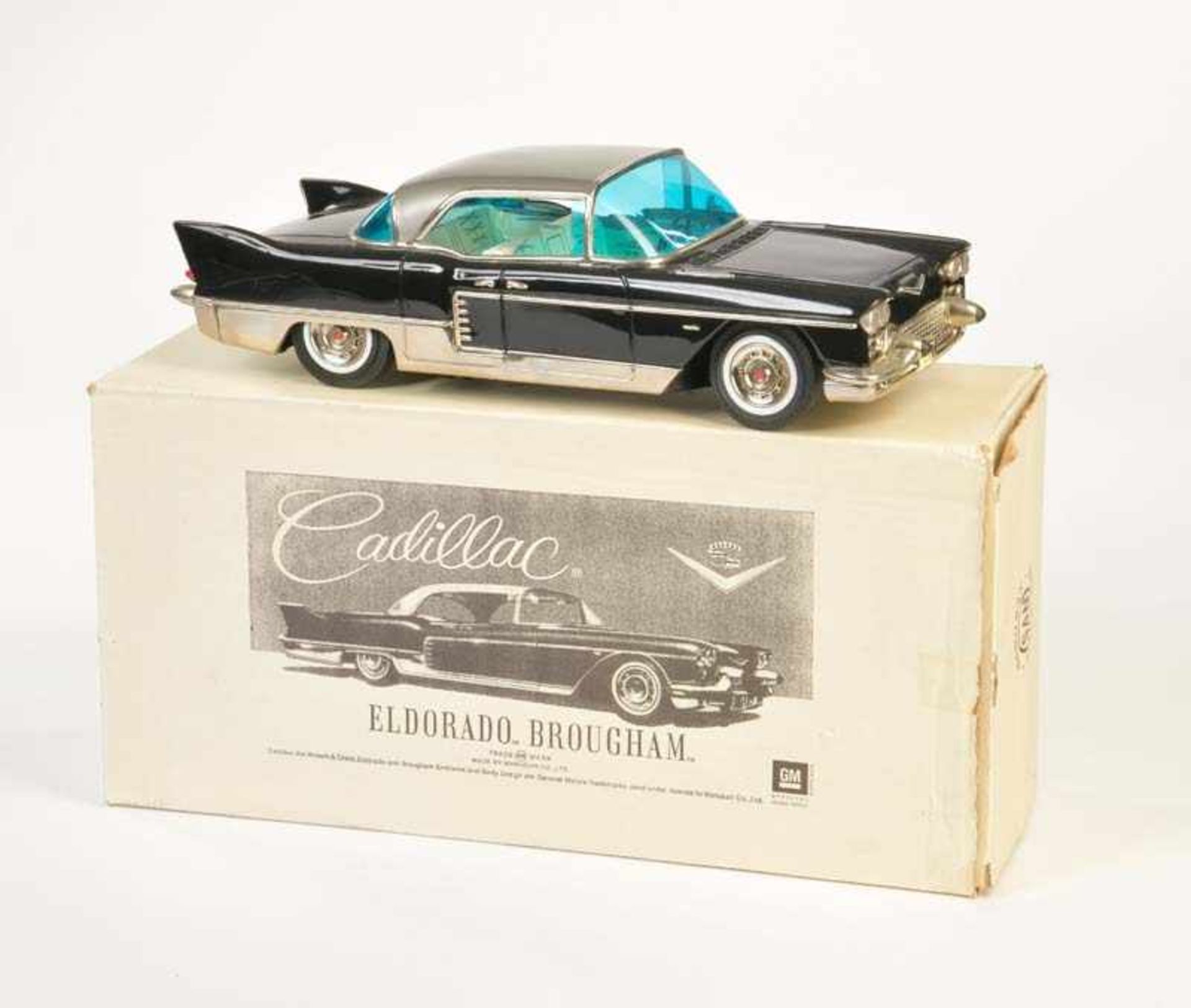 Marusan, Cadillac, Japan, tin, friction ok, oiginal box, C 1Marusan, Cadillac, Japan, 38 cm,