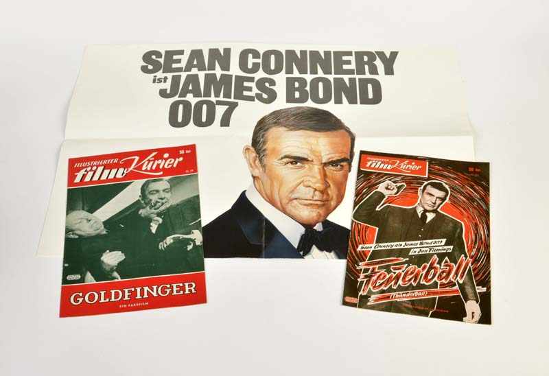 James Bond, 2x Movie Program + 1 PosterJames Bond, 2x Filmprogramm + 1 Plakat, Plakat 59x84 cm- - -