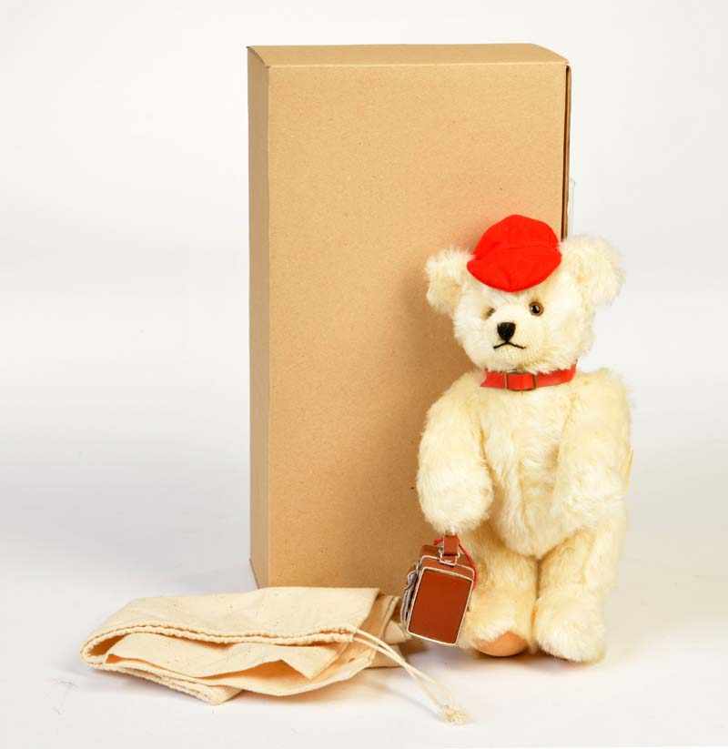 Schuco, Holiday Bear, 27 cm, with Piccolo + Bag, C 1Schuco, Holiday Bär, 27 cm, mit Piccolo +