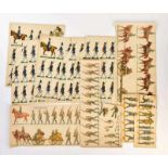 Bundle Cut-out Sheets, Army, German Empire a.o., Germany pw, traces of ageKonvolut Ausschneidebögen,