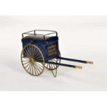 Hand Cart age old, Germany pw, tin, paint d. due to age, "Schuh Manuf. Schuster & Co", hand