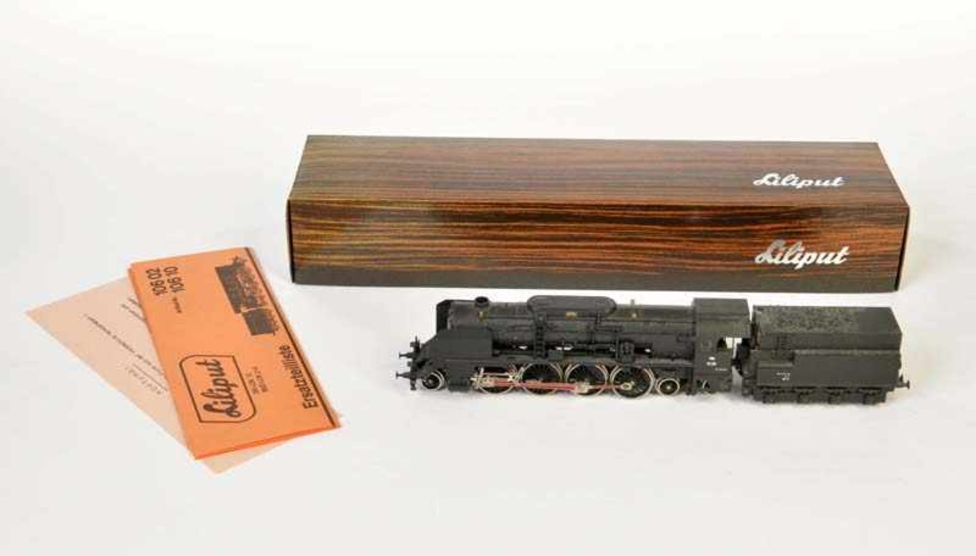 Liliput, Express Train Loco, gauge H0, with 4 axles tender, original package, black, C 1Liliput,