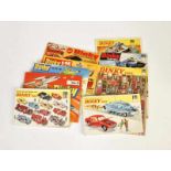 Dinky Toys, 9 Catalogues, mostly from the 60s + 70s, C 1-2Dinky Toys, 9 Kataloge, meist 60er +