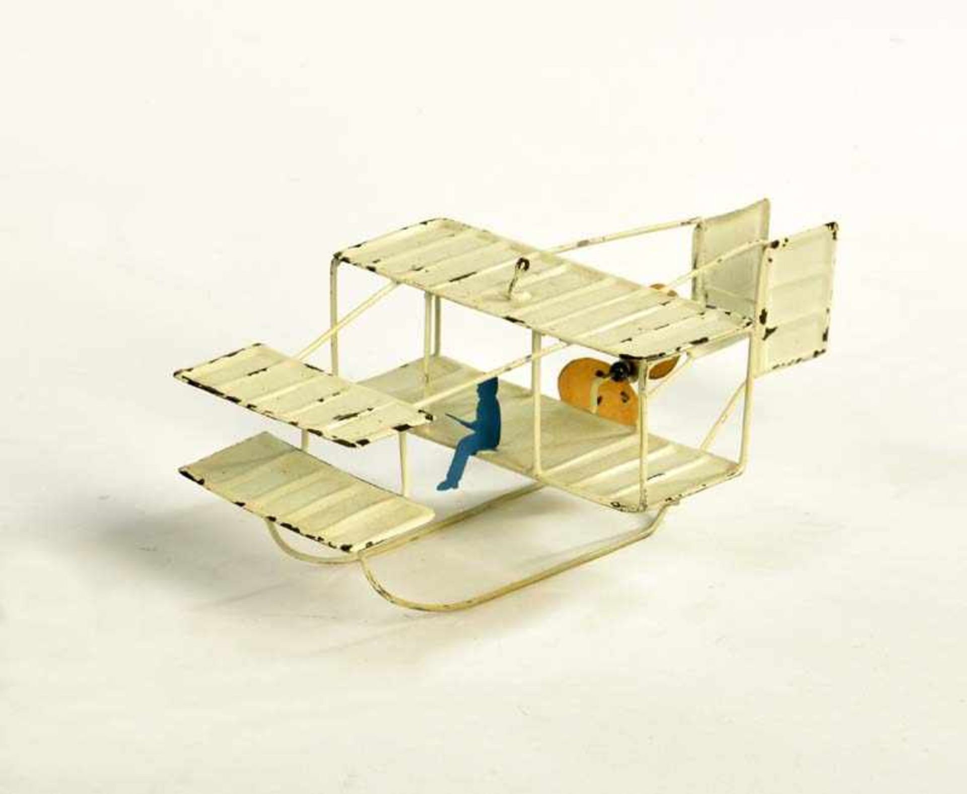 Plank ?, Plane age old, tin, min. piant damagePlank ?, Flugzeug uralt, 18 cm, Blech , min. LM- - -