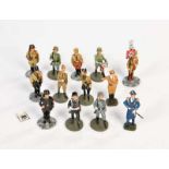 Bundle 13 Figures "3. Reich", Hitler a.o., diecast, handpainted, good conditionKonvolut 13 Figuren