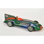 Wells, Racing Car, England, tin, cw ok, paint d., C 2-Wells, Rennwagen, England, 29 cm, Blech, UW