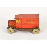 Wells, Royal Mail Postcar, England, tin, cw ok, paint d., C 3-4Wells, Royal Mail Postwagen, England,