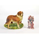 Display + Paperbag, Saint Bernard Dog + St. Nicholas with Children, Germany pw, paperboardAufsteller