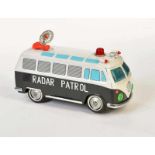 Ichiko, VW Bus Radar Patrol, Japan, tin, bat. drive ok, C 1-Ichiko, VW Bus Radar Patrol, Japan, 26