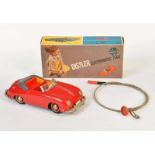 Distler, Porsche 356, Belgium, tin, with remote control + description, drive not checked, box C 1, C