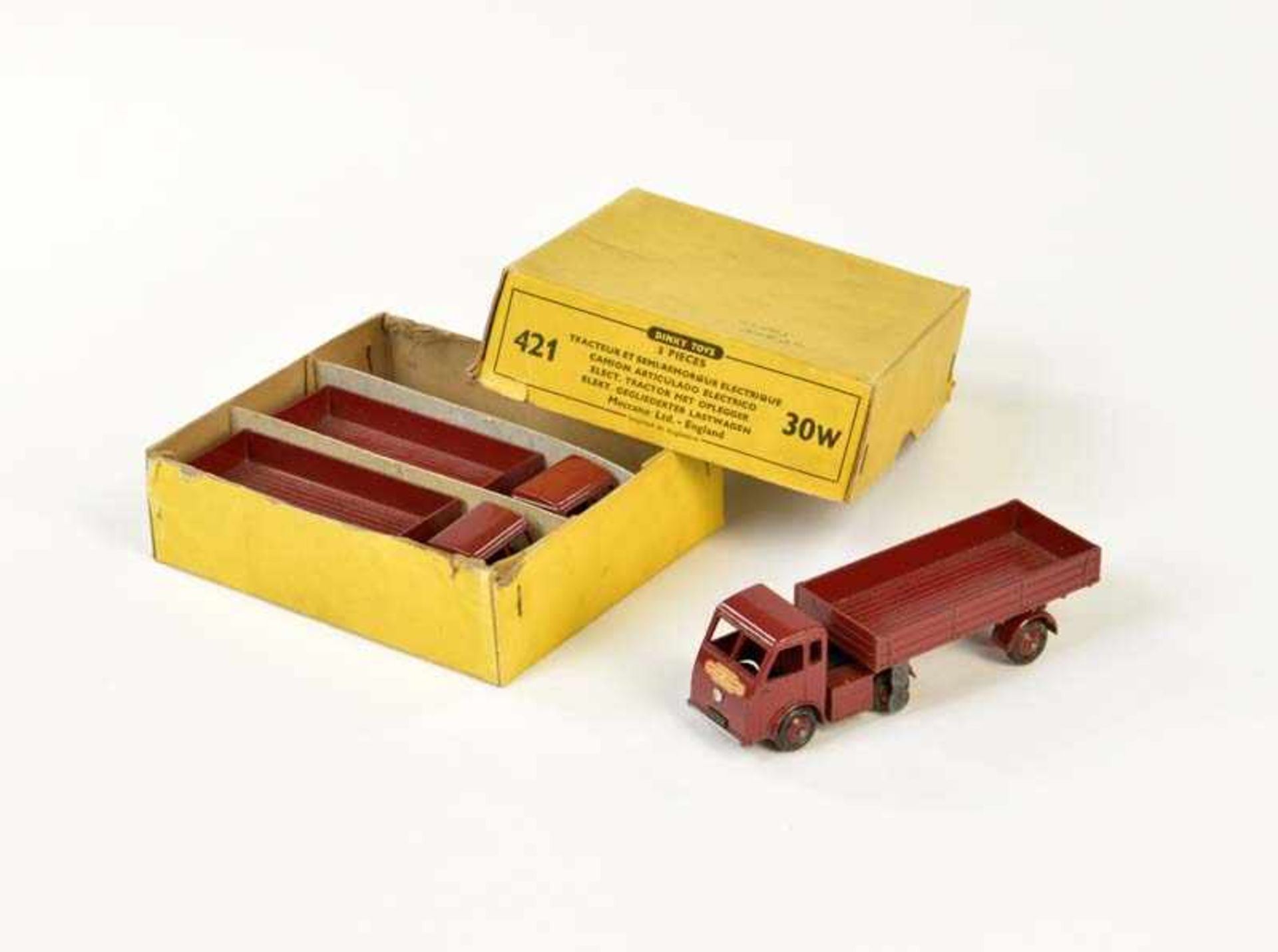 Dinky Toys, Trader's Box 3 trucks 30W, England, 1:43, diecast, min. paint d., C 1-2Dinky Toys,
