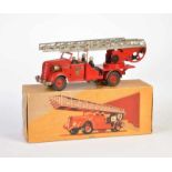 Vebe, Fire Engine with Turntable Ladder and 4 Figures, min. paint d., box C 2+, C 2+Vebe,