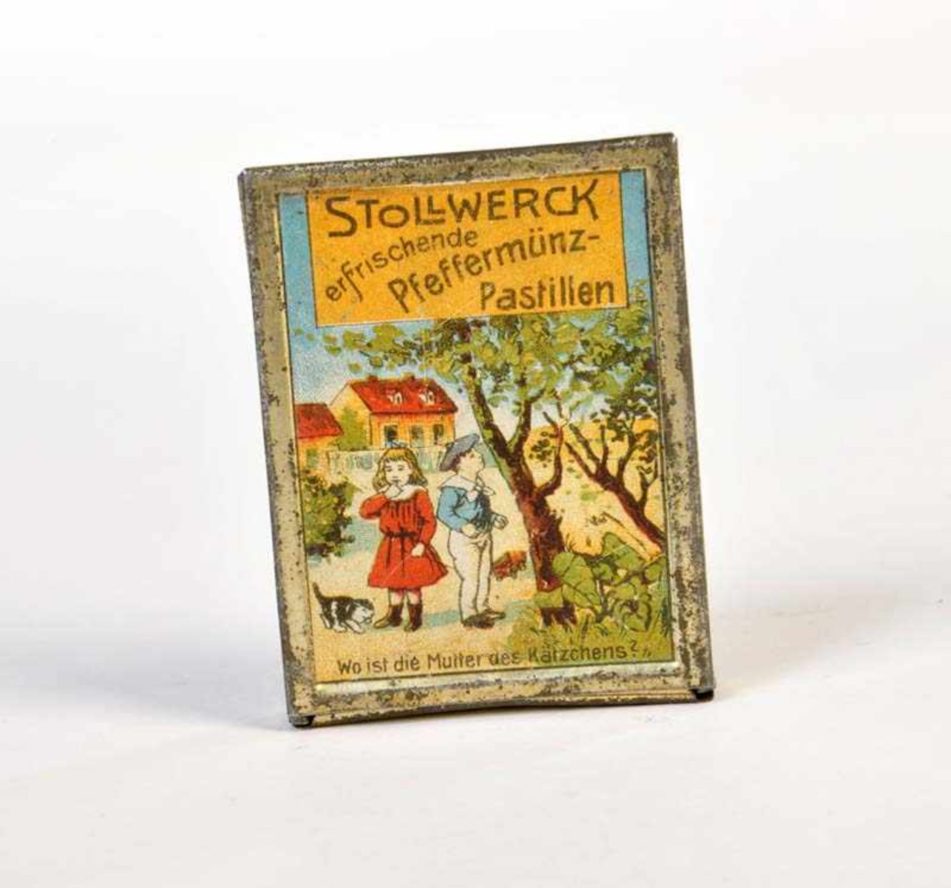 Stollwerck, Tin Can, min. paint d., C 2+Stollwerck, Automaten Dose, Germany VK, 4,5x6 cm, Blech,