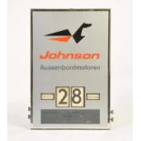 Calendar "Johnson Aussenbordmotoren", glass + plastic, function ok, C 1-Kalender "Johnson