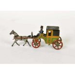 Fischer, Penny Toy Carriage, Germany pw, tin, min. paint d., C 1-2Fischer, Penny Toy Kutsche,