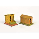 2x Penny Toy, Dog in Doghouse + Geese in Stable, Germany pw, tin, function ok, C 2-32x Penny Toy,