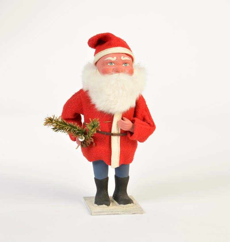 Erzgebirge, Santa Claus Candy Container, Germany pw, papermachee + wood , C 1Erzgebirge,