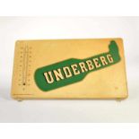 Thermometer Sign "Underberg", tin, function ok, paint d., C 3+Thermometer Schild "Underberg",