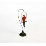 Elastolin, Parrot on Wire Rod, from the 60s, C 1Elastolin, Papagei an Drahtstange, 17,5 cm, 60er
