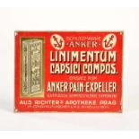 Tin Plate Sign "Linimentum Capsici Compos. "Anker", Germany pw, min. paint d., C 2Blechschild "