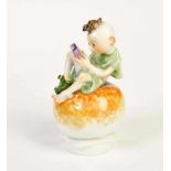 Meißner Porcelain, Boy on Pumpkin, first choice, C 1Meißner Porzellan, Junge auf Kürbis, 13 cm, 1.