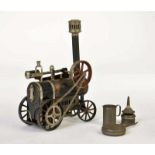 Doll, Movable Locomobile, Germany pw, tin, paint d. due to age, with accessories, C 2-3Doll,