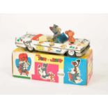 Rico, Tom & Jerry Car, Spain, tin, bat. drive ok, min. paint d., box C 2, C 2+Rico, Tom & Jerry