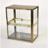 Glass Cabinet "Lohrana Kaffee", tin, paint d. on frame, slide mechanism, C 2Glasvitrine "Lohrana