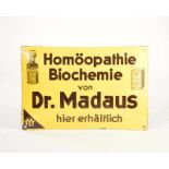 Enamel Sign "Dr. Madaus", min. paint d. on borders, convexEmailleschild "Dr. Madaus", 33x49 cm, min.