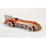 Wells, Racing Car, England, tin, cw ok, paint d., C 2-Wells, Rennwagen, England, 29 cm, Blech, UW