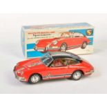 T.T., Porsche Sportomatic, Japan, tin, bat. drive ok, box C 1-, traces of storage, otherwise very