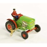 Tippco, Tractor, W.-Germany, tin, cw ok, min. paint d., C 1-2Tippco, Traktor, W.-Germany, 13 cm,