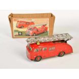 Arnold, Fire Engine, W.-Germany, tin, min. paint d., box C 3, front bumper missing, otherwise good