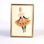 Cut-Out Sheet Ballerina in Wooden Frame, very decorativeAusschneidefigur Ballerina im Holzrahmen,