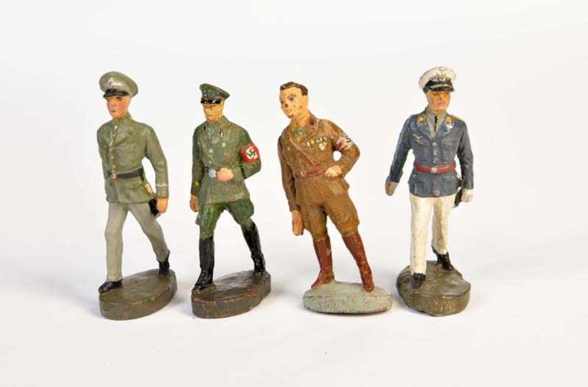 Elastolin, Göring in Uniform + 3 General, Germany pw, out of composite, paint d., paint 1x