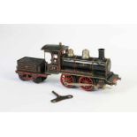 Märklin, Loco 1021 with tender, Germany pw, gauge 1, tin, cw ok., paint d due to old age, with