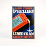 Tin Plate Sign "Lebertran", Germany, min. paint d., used, C 2-Blechschild "Lebertran", Germany, 34,