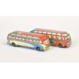 Fischer, 2 Busses GF-339, W.-Germany, tin, friction ok, min. paint d., C 2/2-Fischer, 2 Busse GF-