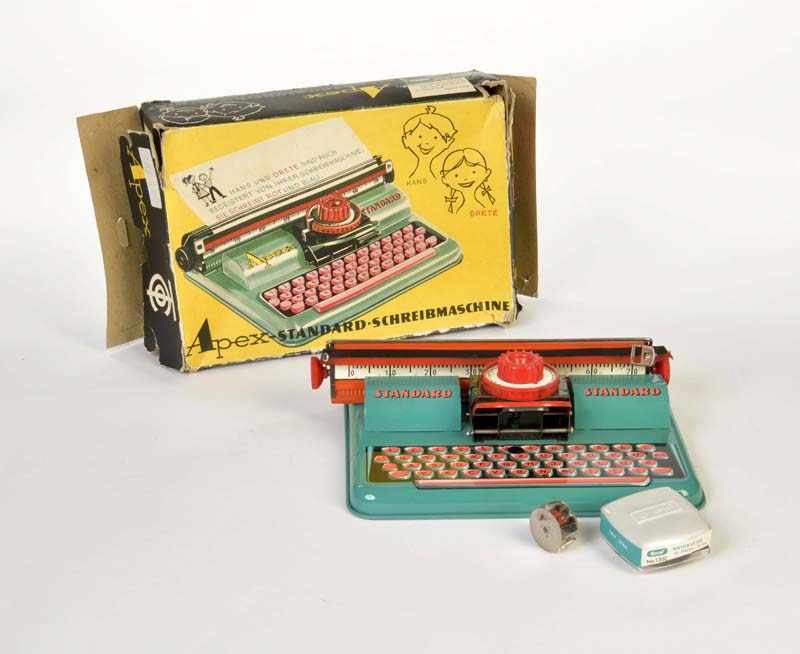 Tippco, Apex: Children Typewriter No 230 with Spare Colour Ribbons, W.-Germany, mixed constr., box C